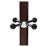 Вешалка-стойка BRABIX "CR-282", металл/мрамор, 1,8 м, на диске диаметром 36 см, 6 крючков + 4 дополнительных, коричневая, 601745 по низкой цене оптом 