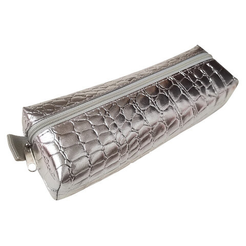 Пенал-косметичка BRAUBERG, "крокодиловая кожа", 20х6х4 см, "Ultra silver", 270851 по низкой цене оптом 