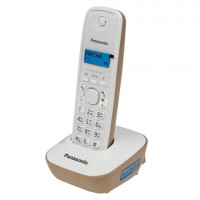Радиотелефон PANASONIC KX-TG1611RUJ, память на 50 номеров, АОН, повторный набор, часы/будильник, бежевый