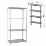 Стеллаж металлический BRABIX "MS KD-185/40/70-4", 1850х700х400 мм, 4 полки, компактная упаковка, 291113, S240BR124402 по низкой цене оптом 
