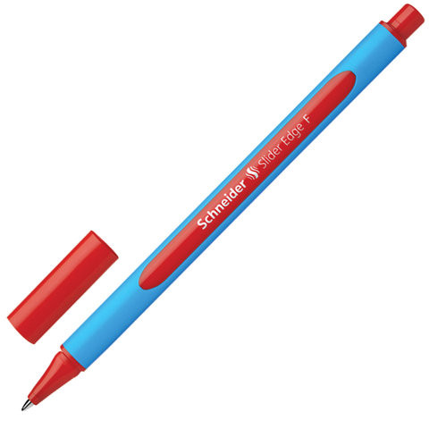 Ручка шариковая SCHNEIDER (Германия) "Slider Edge F", КРАСНАЯ, трехгранная, узел 0,8 мм, линия письма 0,4 мм, 152002 по низкой цене оптом Краснодар, Москва, Уфа, Казань, Барнаул, Владивосток, Хабаровск, Сахалин, Красноярск, Екатеренбург, 