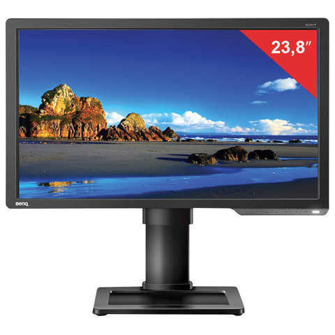 Монитор BENQ XL2411P 24" (61 см), 1920x1080, 16:9, TN, 1 ms, 350 cd, DVI, HDMI, 3D, HAS Pivot, серый, 9H.LGPLB.QBE по низкой цене оптом Краснодар, Москва, Уфа, Казань, Барнаул, Владивосток, Хабаровск, Сахалин, Красноярск, Екатеренбург, 