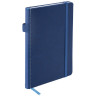 Блокнот А5 135x212мм BRAUBERG "Soft touch" под кожу, резинка, держатель, 80л клетка, синий, 117149 по низкой цене оптом 