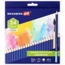 Карандаши художественные цветные акварельные BRAUBERG ART CLASSIC, 24 цвета, грифель 3,3 мм, 181530 по низкой цене оптом 