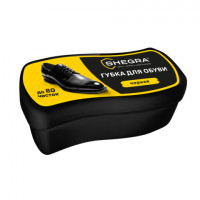 Губка-волна для обуви из гладкой кожи ЧЕРНАЯ, большой размер, SHEGRA (ШЕГРА), 700774