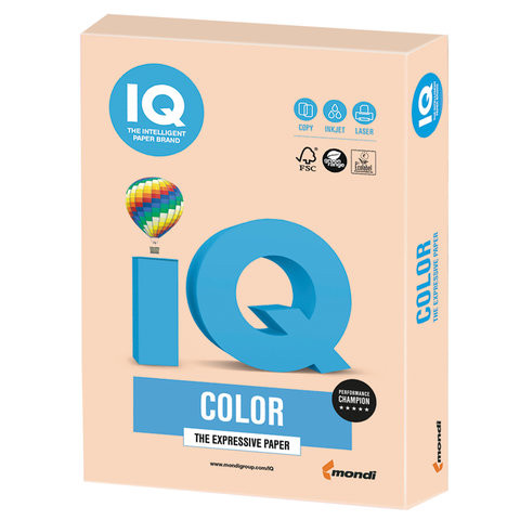 Бумага цветная IQ color, А4, 160 г/м2, 250 л., пастель, темно-кремовая, SA24 по низкой цене оптом 