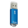 Флеш-диск 8 GB, SMARTBUY V-Cut, USB 2.0, металлический корпус, синий, SB8GBVC-B по низкой цене оптом Краснодар, Москва, Уфа, Казань, Барнаул, Владивосток, Хабаровск, Сахалин, Красноярск, Екатеренбург, 