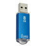 Флеш-диск 8 GB, SMARTBUY V-Cut, USB 2.0, металлический корпус, синий, SB8GBVC-B по низкой цене оптом Краснодар, Москва, Уфа, Казань, Барнаул, Владивосток, Хабаровск, Сахалин, Красноярск, Екатеренбург, 