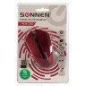 Мышь беспроводная SONNEN WM-250Br, USB, 1600 dpi, 3 кнопки + 1 колесо-кнопка, оптическая, бордовая, 512641 по низкой цене оптом Краснодар, Москва, Уфа, Казань, Барнаул, Владивосток, Хабаровск, Сахалин, Красноярск, Екатеренбург, 