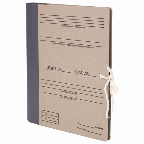 Папка архивная для переплета "Форма 21" 80 мм, с гребешками, 4 отверстия, завязки, STAFF, 112172 по низкой цене оптом 