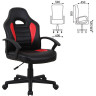 Кресло компьютерное BRABIX "Spark GM-201", экокожа, черное/красное, 532503 по низкой цене оптом 