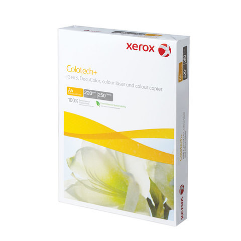 Бумага XEROX COLOTECH PLUS, А4, 220 г/м2, 250 л., для полноцветной лазерной печати, А++, Австрия, 170% (CIE), 003R97971 по низкой цене оптом 