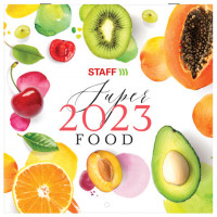 Календарь настенный перекидной 2023 г., 12 листов, 29х29 см, "ФРУКТЫ", STAFF, 114279