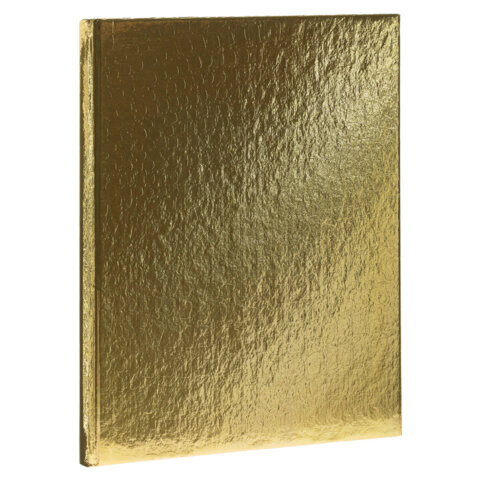 Блокнот А5 167х216мм, 80л, твёрдый, бумвинил METALLIC, клетка, блок 5цв, HATBER, золо, 80ББ5В1 по низкой цене оптом 