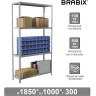 Стеллаж металлический BRABIX "MS KD-185/30-4", 1850х1000х300 мм, 4 полки, сборная стойка, 291114, S240BR143402 по низкой цене оптом 