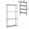 Стеллаж металлический BRABIX "MS KD-185/30-4", 1850х1000х300 мм, 4 полки, сборная стойка, 291114, S240BR143402 по низкой цене оптом 