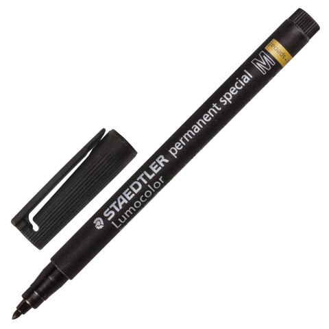 Маркер перманентный специальный для стекла STAEDTLER (Германия), ЧЕРНЫЙ, круглый наконечник, 1 мм, 319 M-9 по низкой цене оптом 