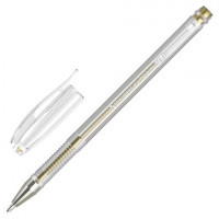 Ручка гелевая ЗОЛОТИСТАЯ BRAUBERG "EXTRA GOLD", корпус прозрачный, 0,5мм, линия 0,35мм, 143914