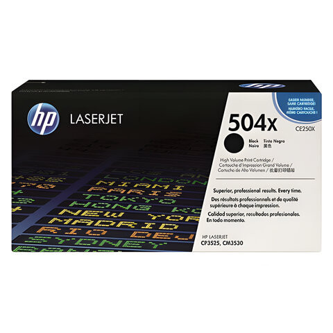 Картридж лазерный HP (CE250X) ColorLaserJet CP3525/CM3530, черный, оригинальный, ресурс 10500 страниц по низкой цене оптом 