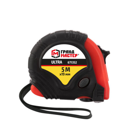 Рулетка измерительная 5 м х 19 мм, обрезиненный корпус, 3 фиксатора, ГРАНДМАСТЕР Ultra, 671352 по низкой цене оптом Рулетка измерительная 5 м х 19 мм, обрезиненный корпус, 3 фиксатора, ГРАНДМАСТЕР Ultra, 671352 по низкой цене оптом