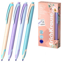 Ручка-роллер автоматическая ERICH KRAUSE TipFlow Pastel Bloom, СИНЯЯ, корпус ассорти,, 63705