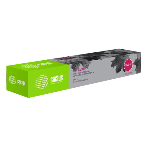 Картридж лазерный CACTUS (CS-EXV34M) для Canon IR C2030L/C2030i/C2020i, пурпурный, ресурс 19000 страниц по низкой цене оптом 