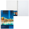 Тетрадь А4, 100 л., HATBER, спираль, клетка, глянцевый лак, карман, "CITYSCAPE" ("Город"), 100Ткм4B1сп_12523, T170090 по низкой цене оптом 
