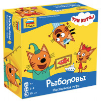 Игра-ходилка настольная детская "Три кота. Рыболовы", игровое поле, фишки, жетоны, ЗВЕЗДА, 8767