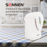 Чайник SONNEN KT-1758, 1,7 л, 2200 Вт, закрытый нагревательный элемент, пластик, белый, 453415 по низкой цене оптом Краснодар, Москва, Уфа, Казань, Барнаул, Владивосток, Хабаровск, Сахалин, Красноярск, Екатеренбург, 