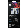 Наушники DEFENDER Basic 604, проводные, 1,2 м, вкладыши, черные с голубым, 63608 по низкой цене оптом Краснодар, Москва, Уфа, Казань, Барнаул, Владивосток, Хабаровск, Сахалин, Красноярск, Екатеренбург, 