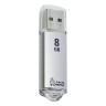Флеш-диск 8 GB, SMARTBUY V-Cut, USB 2.0, металлический корпус, серебристый, SB8GBVC-S по низкой цене оптом 