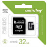 Карта памяти micro SDHC, 32 GB, SMARTBUY, 10 Мб/сек. (class 10), с адаптером, SB32GBSDCL10-01 по низкой цене оптом 