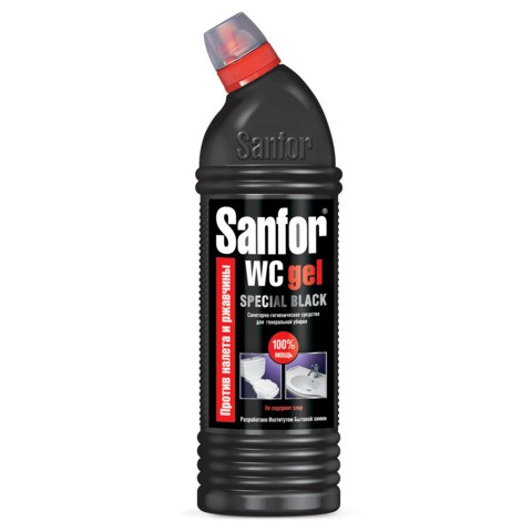 Чистящее средство 1 кг, SANFOR WC gel (Санфор гель) "Special Black", 1953 по низкой цене оптом 