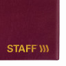 Телефонная книжка А5 (160х204 мм), STAFF, ПВХ, на евроспирали, 80 л., вырубной алфавит, бордовая, 120927 по низкой цене оптом 