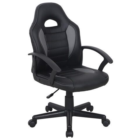 Кресло компьютерное BRABIX "Spark GM-201", экокожа, черное/серое, 532504 по низкой цене оптом 