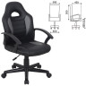 Кресло компьютерное BRABIX "Spark GM-201", экокожа, черное/серое, 532504 по низкой цене оптом 