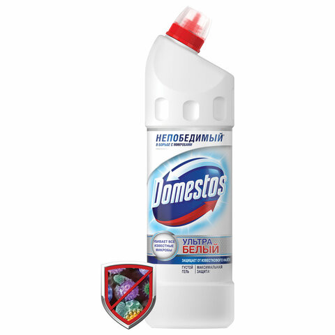 Средство для уборки туалета 1 л, DOMESTOS (Доместос) "Эксперт сила 7", "Ультра Белый" по низкой цене оптом 