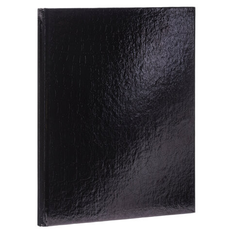Блокнот А5 167х216мм, 80л, твёрдый, бумвинил METALLIC, клетка, блок 5цв, HATBER, черн, 80ББ5В1 по низкой цене оптом 