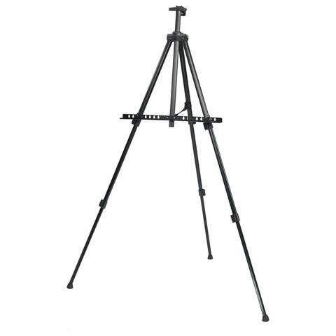 Мольберт-тренога металлический переносной, телескопический, 94х168х89 см, чехол, BRAUBERG ART, 192266 по низкой цене оптом 