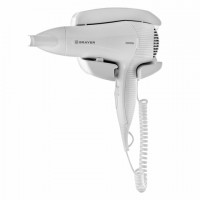 Фен для волос настенный BRAYER BR3021BK, 2000Вт, пластик, 2 скорости, 2 температурных