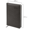 Ежедневник датированный 2026, А5, 138х213 мм, BRAUBERG "Impression", под кожу, серый, 117513 по низкой цене оптом 