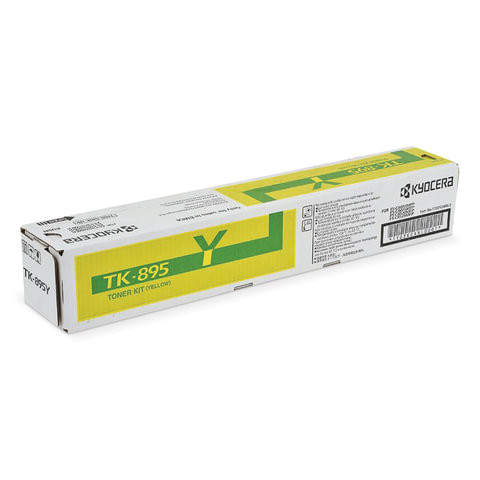 Тонер-картридж KYOCERA (TK-895Y) FS-C8020MFP/C8025MFP/C8520MFP/C8525MFP, желтый, оригинальный, ресурс 6000 страниц, 1T02K0ANL0 по низкой цене оптом 