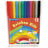 Фломастеры 12 ЦВЕТОВ CENTROPEN "Rainbow Kids", круглые, смываемые, вентилируемый колпачок, 7550/12ET, 7 7550 1202 по низкой цене оптом 