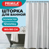 Шторка для ванной ПОЛИЭСТЕР, 180х180см, кольца в комплекте, СЕРЫЙ БРИЛЛИАНТ, PRIMILA, 700088 по низкой цене оптом 