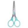 Ножницы BRAUBERG KIDS 130 мм, ручки мятные, закругленные лезвия с линейкой, 274062 - Ножницы, ножи | СнабС