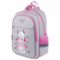 Рюкзак BRAUBERG FAVOUR, 2 отделения, 3 кармана, "Fluffy kittens", 40х29х15 см, 271417