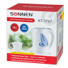 Чайник SONNEN KT-1767, 1,8 л, 2200 Вт, закрытый нагревательный элемент, пластик, белый/синий, 453416 по низкой цене оптом Краснодар, Москва, Уфа, Казань, Барнаул, Владивосток, Хабаровск, Сахалин, Красноярск, Екатеренбург, 
