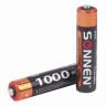 Батарейки аккумуляторные SONNEN, ААА (HR03), Ni-Mh, 1000 mAh, 2 шт., в блистере, 454237 по низкой цене оптом 