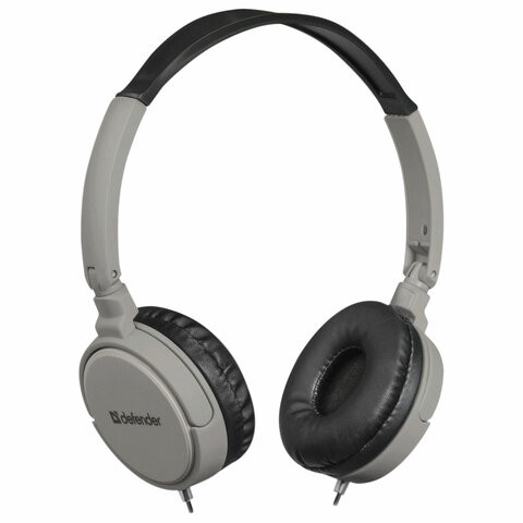 Наушники с микрофоном (гарнитура) DEFENDER Accord 160, проводные, 1,2 м, с оголовьем, черные с серым, 63160 по низкой цене оптом Краснодар, Москва, Уфа, Казань, Барнаул, Владивосток, Хабаровск, Сахалин, Красноярск, Екатеренбург, 