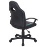 Кресло компьютерное BRABIX "Spark GM-201", экокожа, черное/голубое, 532505 по низкой цене оптом 